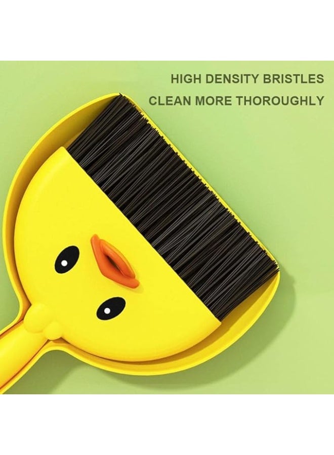 مقشة مع جاروف بتصميم بطوط تريندي، شكل لطيف وعصري لتنظيف الأرضيات بسهولة، تصميم عملي ومناسب للاستخدام اليومي في المنزل والمكتب - Image 2